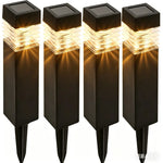 lampes solaires extérieures led modernes noires ip65 allée jardin étanches 249lm 2000lm