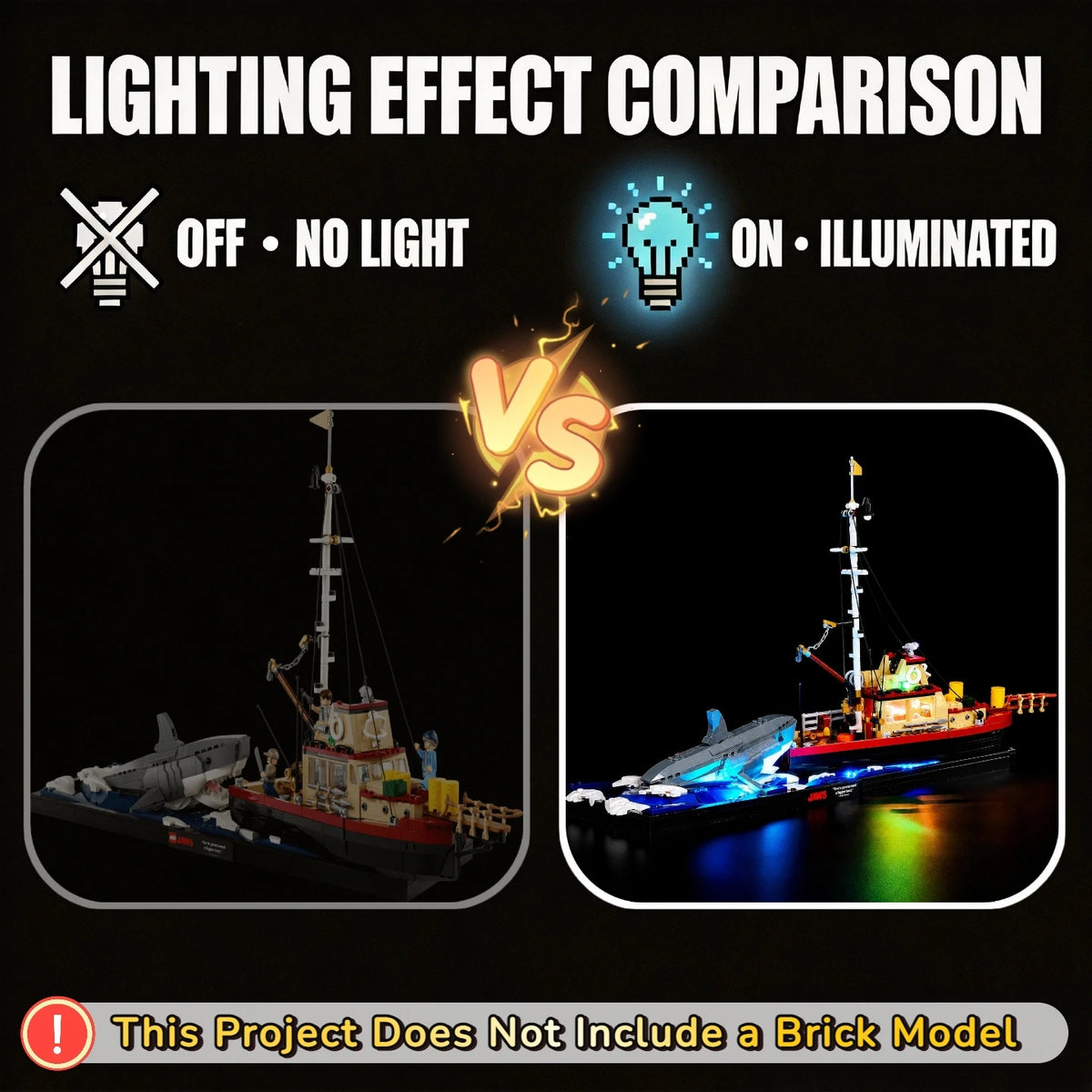 lampe led maquette bateau pêche sous marin rouge blanche bleue détaillée hublots antennes métallique