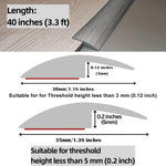 profilé seuil auto adhésif pvc aspect bois moderne gris clair foncé fixation auto adhésive