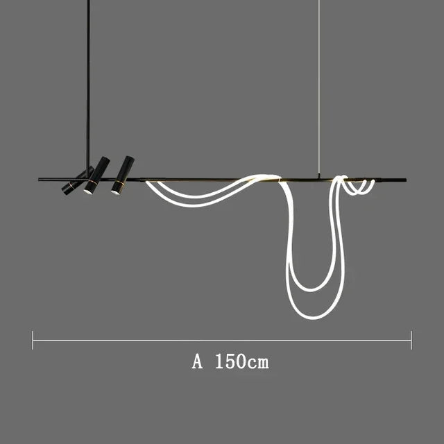 lampe suspendue moderne blanc noir sphère transparente led câble ondulé minimaliste fournie