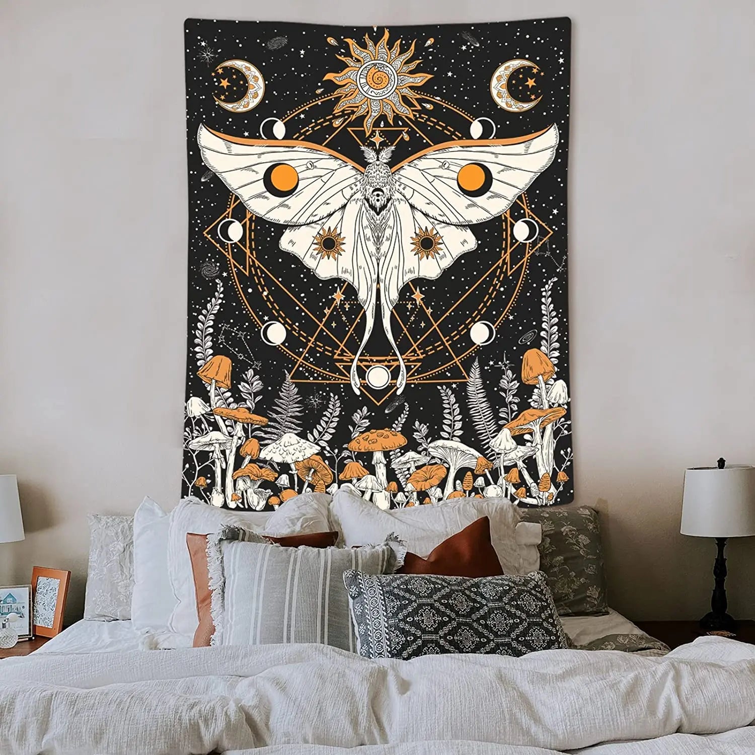 Comparaison des tailles disponibles pour la tapisserie murale macramé