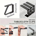 clips nappe adhésifs acier inoxydable moderne noir pièces fixations table événement