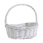 panier tressé marron blanc empilable rangement snacks bonbons classique rustique poignée intégrée tissage traditionnel