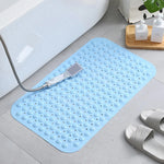 tapis bain antidérapant perforé gris blanc points massage 35x70cm salle bain moderne fonctionnel