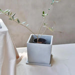 moule silicone pot plante carré rond reutilisable moderne gris mat opacité