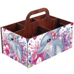 boîtes rangement multicolores imprimées florales animaux oiseaux moderne poignées bois