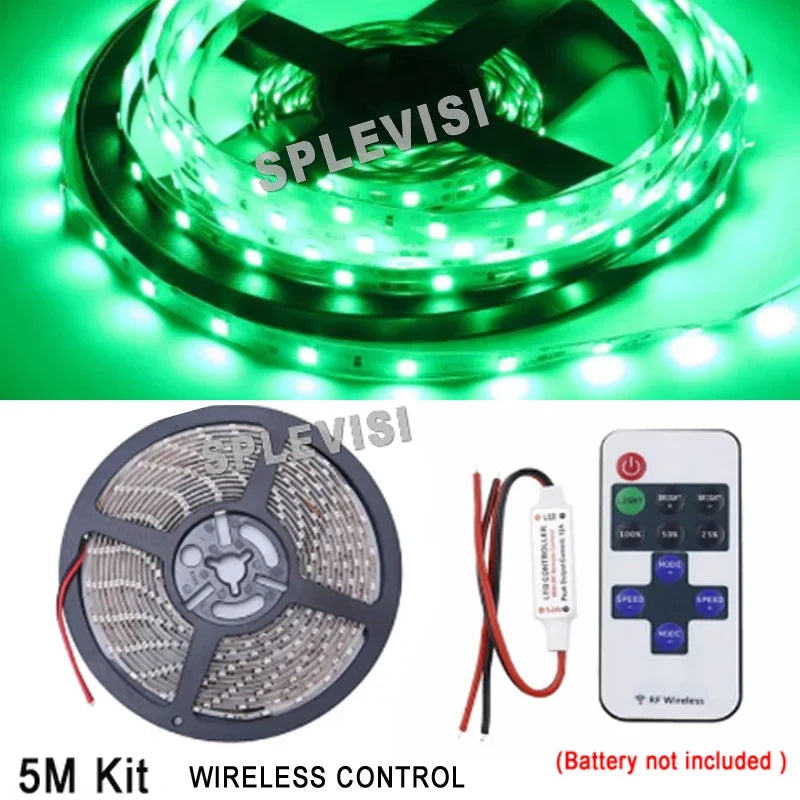 ruban led 5m blanc moderne étanche 12v télécommande clips vis