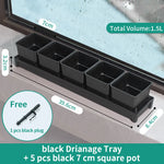 bac semis autoévacuant moderne blanc noir drainage pratique transparent pots bacs écoulement