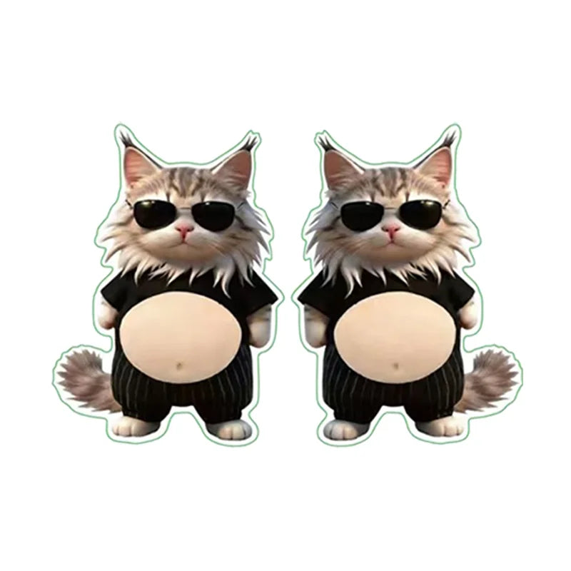 autocollants 3D animaux cartoon orange noir beige gris stickers téléphone réfrigérateur porte