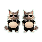 autocollants 3D animaux cartoon orange noir beige gris stickers téléphone réfrigérateur porte