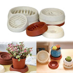 supports pot moderne rayures marron différents diamètres 7cm 9.5cm 12cm 15.5cm durable plantation fleurs