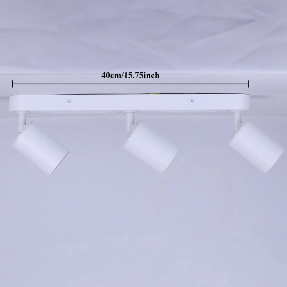 spot led noir moderne interrupteur tactile 58cm longueur opacité mat aluminium
