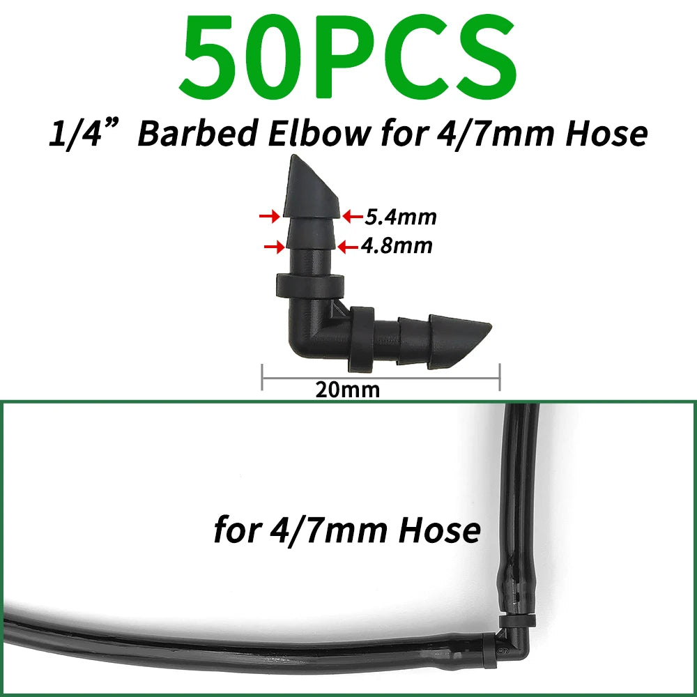 connecteurs arrosage gouttelettes noir adhésifs plastique robustes jardin pot fleurs 47mm