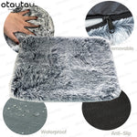 housse canapé lit carré peluche grise moderne anti dérapante imperméable