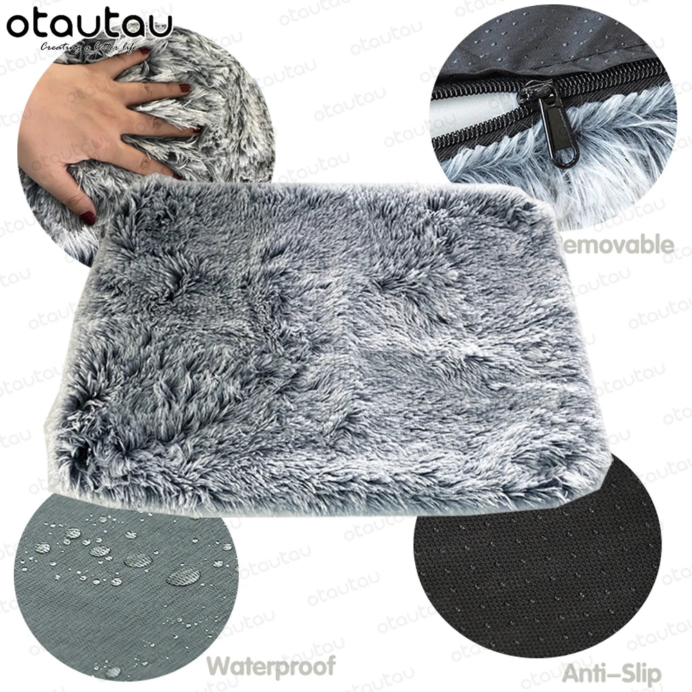 housse canapé lit carré peluche grise moderne anti dérapante imperméable