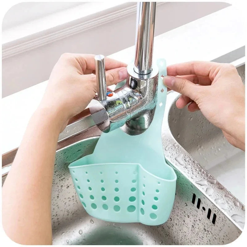 porte savon silicone perforé moderne vert rose bleu adhésif rangement évier multifonctionReusable