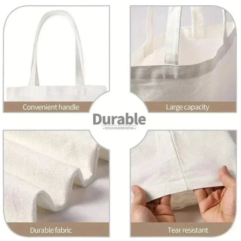 sac main toile imprimé floral blanc doux moderne poignées détachables poche ouverte sans compartiments