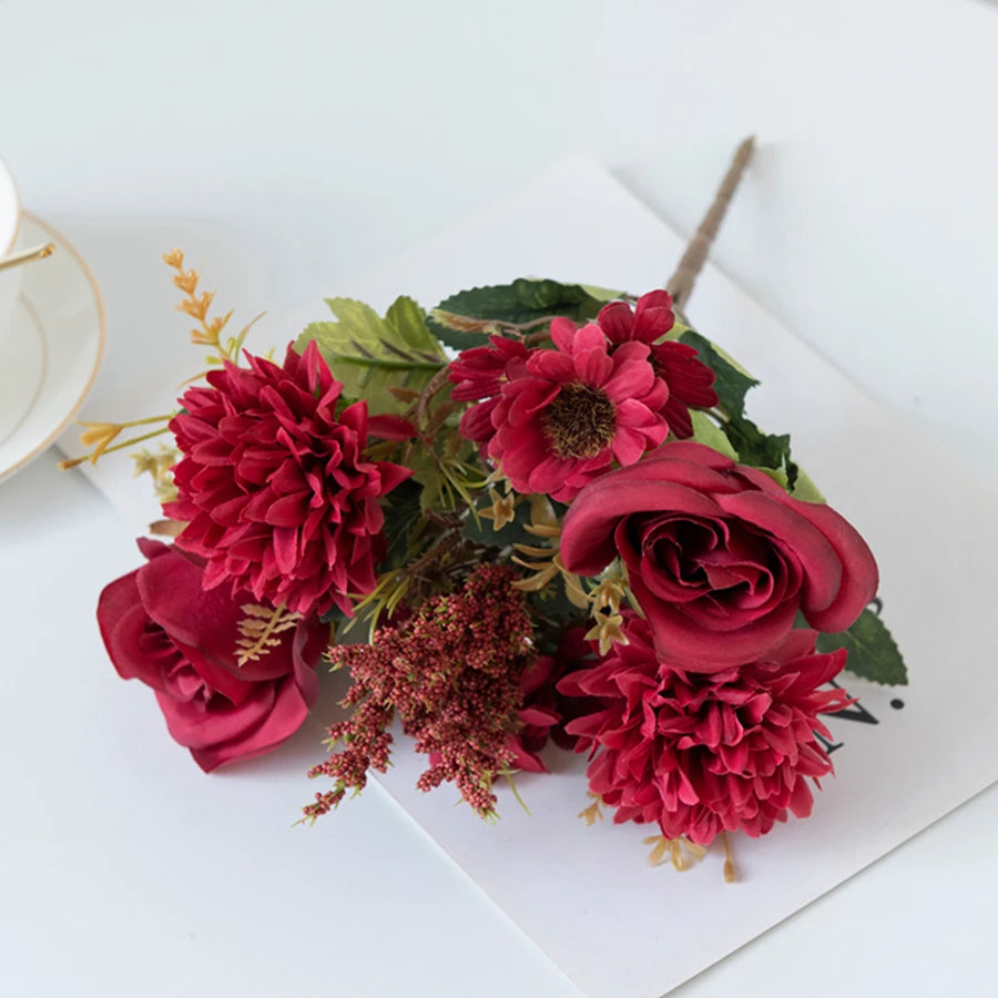 décoration intérieure bouquet fleurs artificielles modernes élégantes mariage anniversaire baby shower