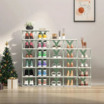 étagère chaussures empilable plastique modulable petit meuble rangement vertical gain place