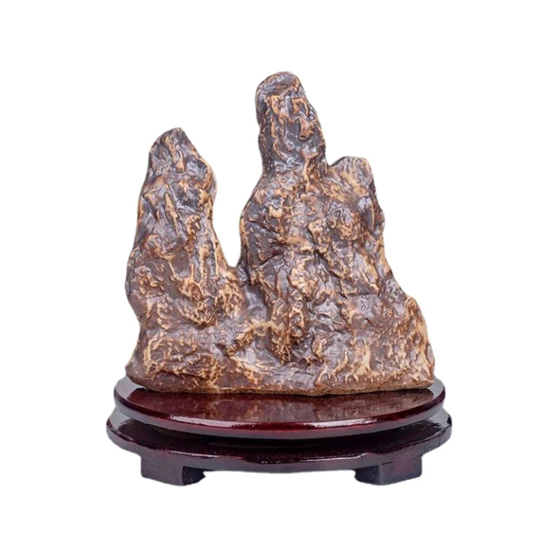 supports ronds exposition objets rouge foncé marron brillant pieds sculptés traditionnel inspiration asiatique ensemble