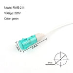 signal indicateur rouge vert jaune transparent moderne câble blanc 12V 220V 24VDC