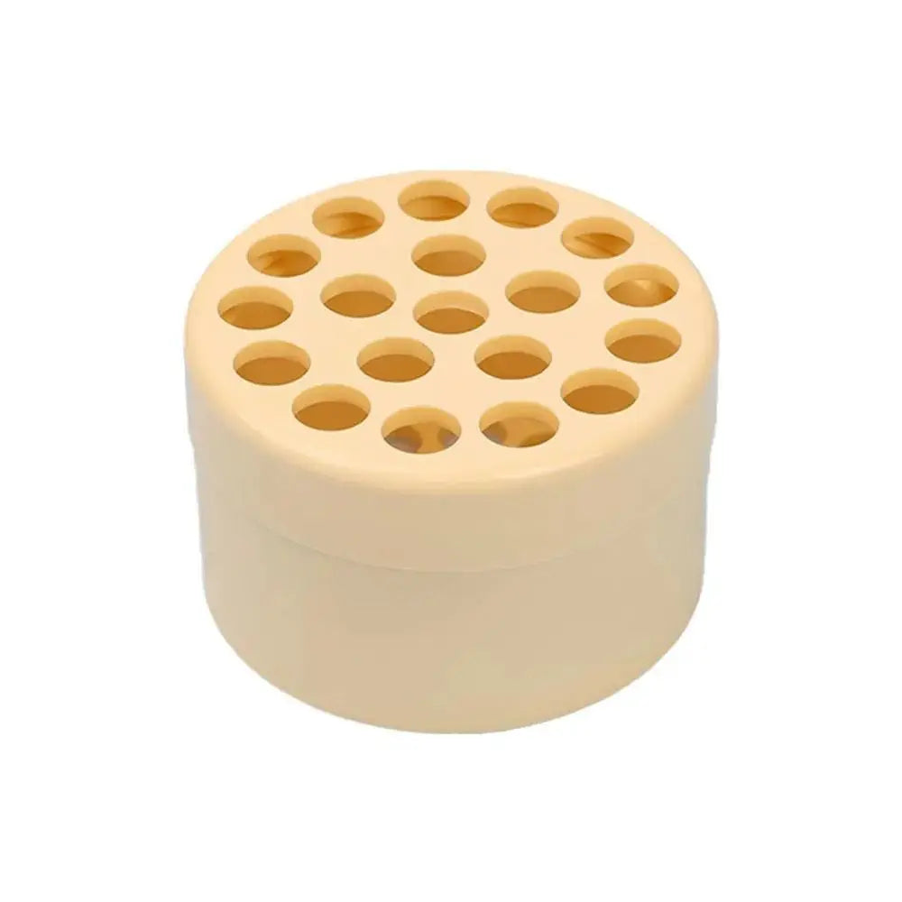 support fleurs moderne élégant beige clair trous circulaires boîte emballage fleurs artificielles transparent ornement