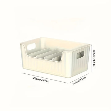 boîte rangement transparente blanche moderne rayures horizontales qualité alimentaire pvc multifonctionnelle grande capacité pratique