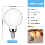 ampoule led e14 blanc mat moderne 2700k 4500k 250lm 360deg 25000h