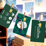 autocollant carte crédit protection personnalisable moderne imprimé floral vert bleu
