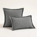 coussin carré décoratif maison moderne motif carreaux marron gris vert 45x45cm 30x50cm 50x50cm