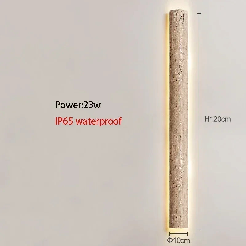 applique murale moderne minimaliste pierre naturelle beige clair 3000k 4000k 6000k