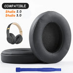 oreillettes casque audio cuir mousse noir gris bleu rouge adhésif confortables ergonomiques remplissage beats