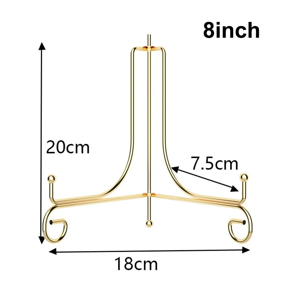 supports assiettes réutilisables or argent modernes clips élégants 10 12 cm