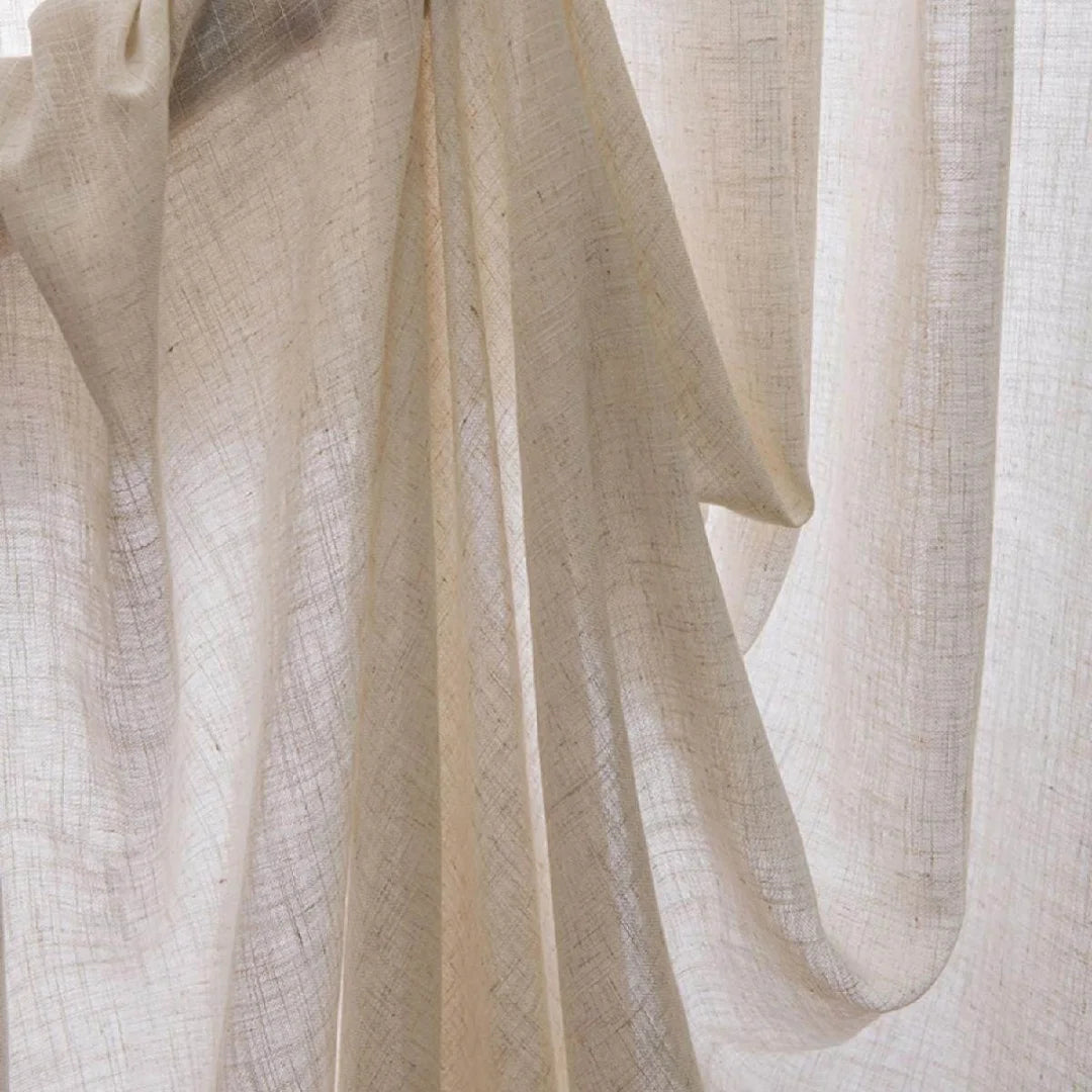 rideau blanc cassé tissu transparent scandinave minimaliste 100x200cm 150x250cm chambre salon
