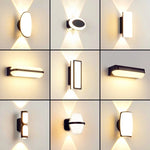 applique murale led moderne étanche ip65 noir blanche ovale fixations oeilletsextérieur intérieur jardin chambre