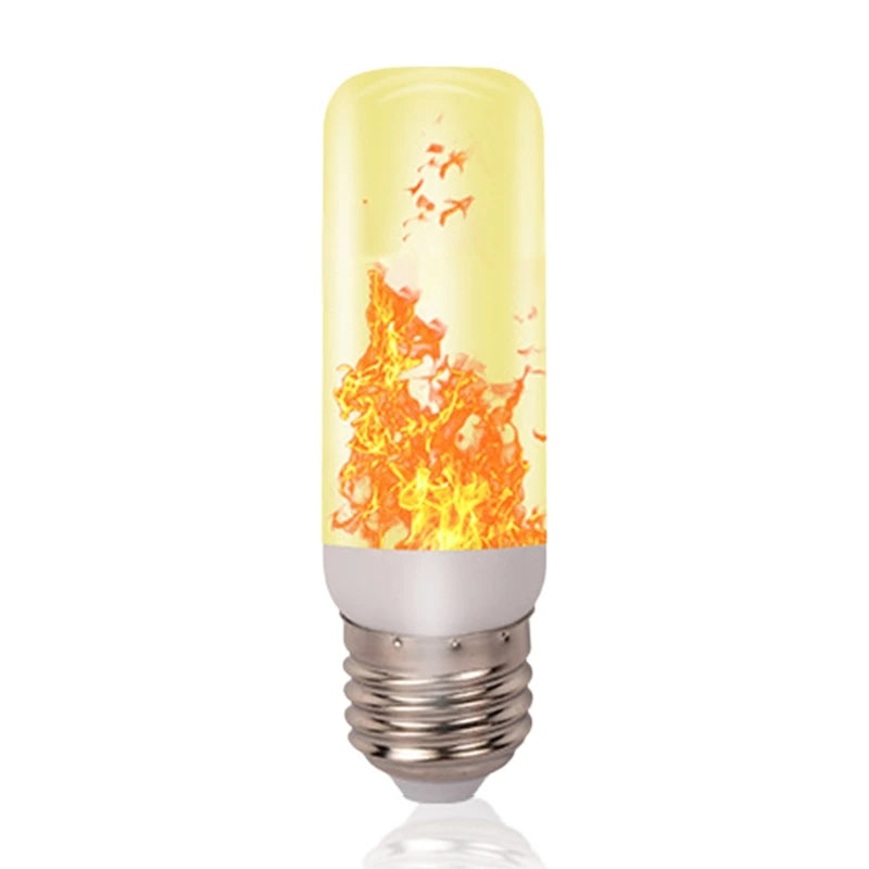 ampoule led effet flamme blanc jaune rouge vert bleu culot e27 moderne décoration festive