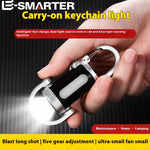 lampe poche rechargeable 800 lumens keychain noir anneaux porte clés modes contrôle moderne compact