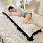taies d'oreiller polyester non toxique motif points doux blanc housse lit couple usage domestique