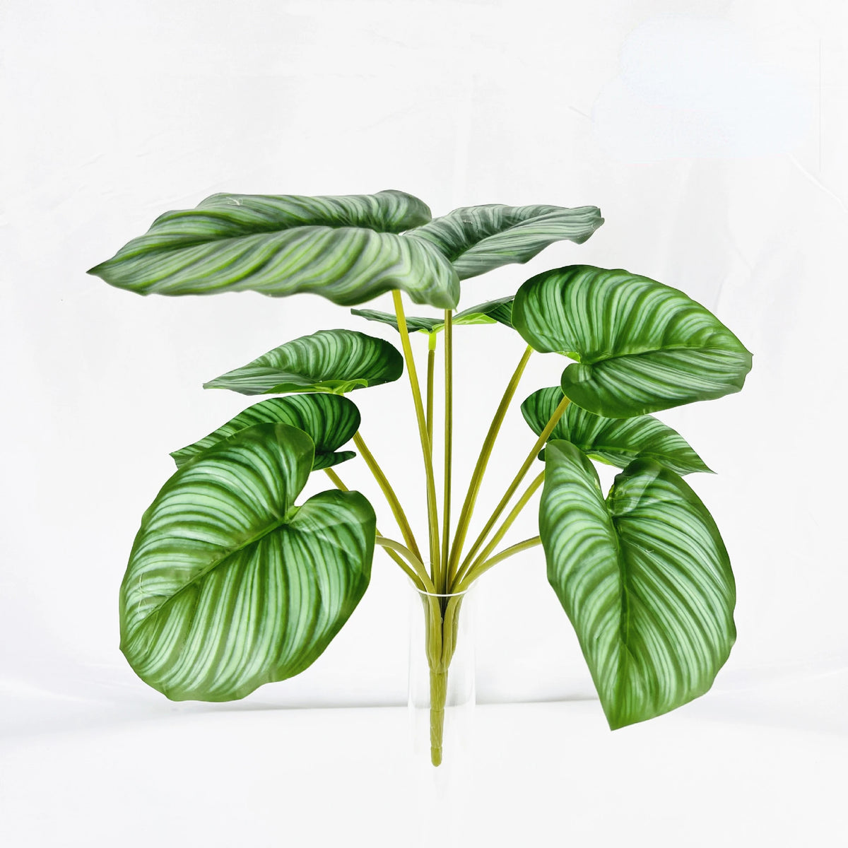 plante artificielle décorative feuilles vertes blanches rouges salon maison moderne naturel