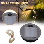 guirlande lumineuse solaire blanc motif géométrique moderne batterie solaire fil lumineux tringle fixation