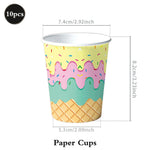 assiettes festives glace vanille anniversaire enfant filles garçons guirlande lettres chapeaux