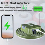 lampe camping vert olive aimantée rechargeable led moderne portative usb