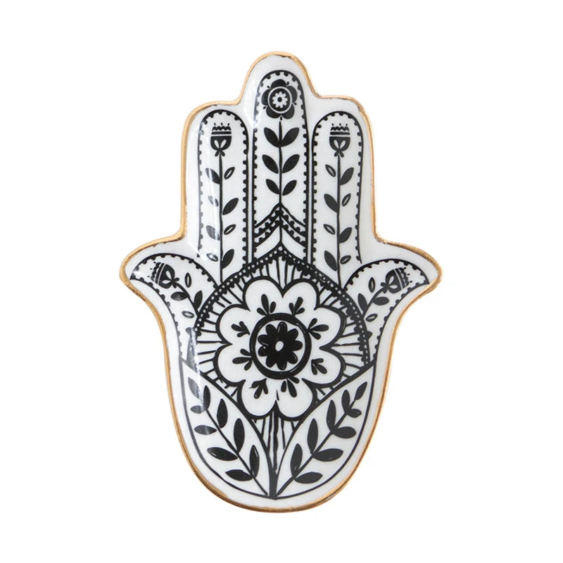 assiettes décoratives boho chic cactus main flamants roses motifs floraux vert blanc rose doré