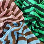 tissu rayé vertical rose marron bleu clair vert jaune rouge moderne graphique opaque confection