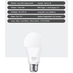 ampoule led intelligente e27 rgb wifi zigbee dimmable moderne blanc mat