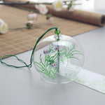 cloches vent transparentes motifs floraux décoratives japonaises artisanales chambre decoration