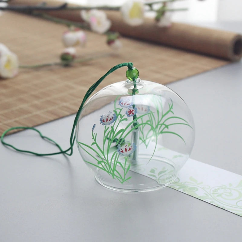 cloches vent transparentes motifs floraux décoratives japonaises artisanales chambre decoration