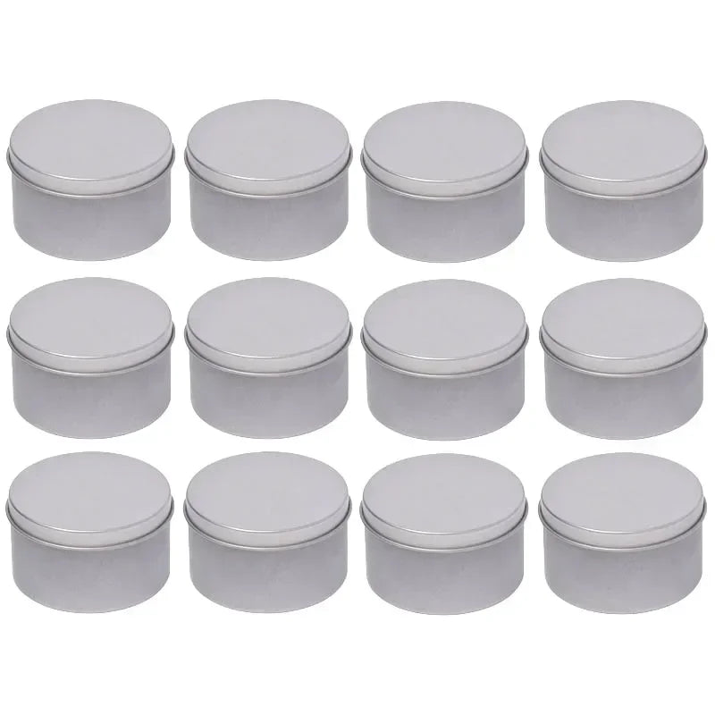 boîtes rondes métal or noir argent contemporaines rangement cosmétiques skincare organiser travel tins cream