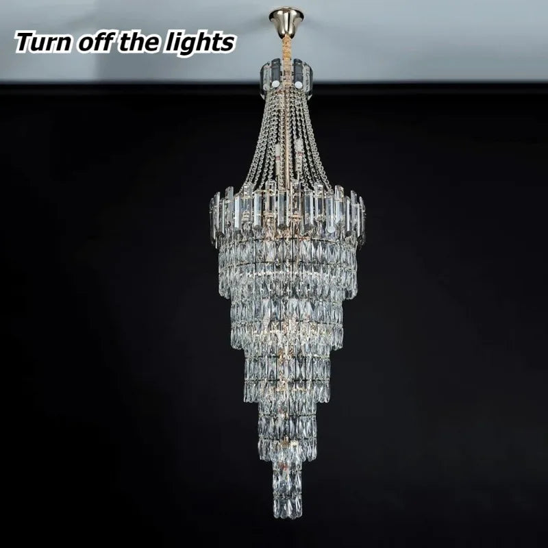 lustre cristal géométrique doré transparent moderne ampoules led semi encastré chambre salon