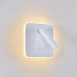 lampe murale moderne led 8w 5w blanc noir carrée ronde interrupteur électrique
